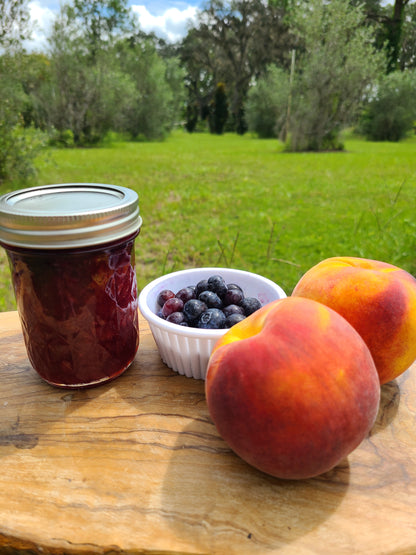 Peach Blueberry Vanilla Bean Jam