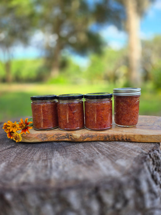 Roasted Peach and Strawberry Jam-Low sugar