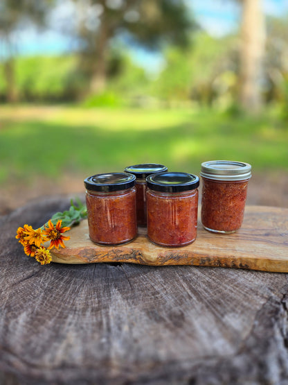 Roasted Peach and Strawberry Jam-Low sugar
